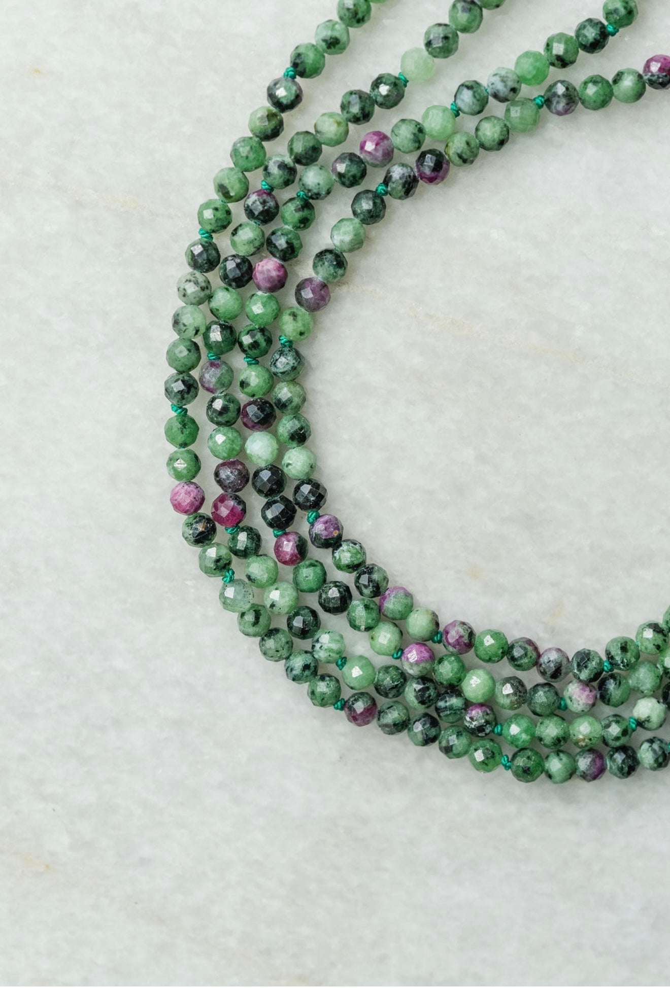 Ruby Zoisite Gem Strand - Benedicta