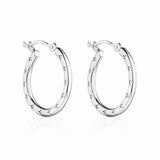Regina hoops, sterling silver