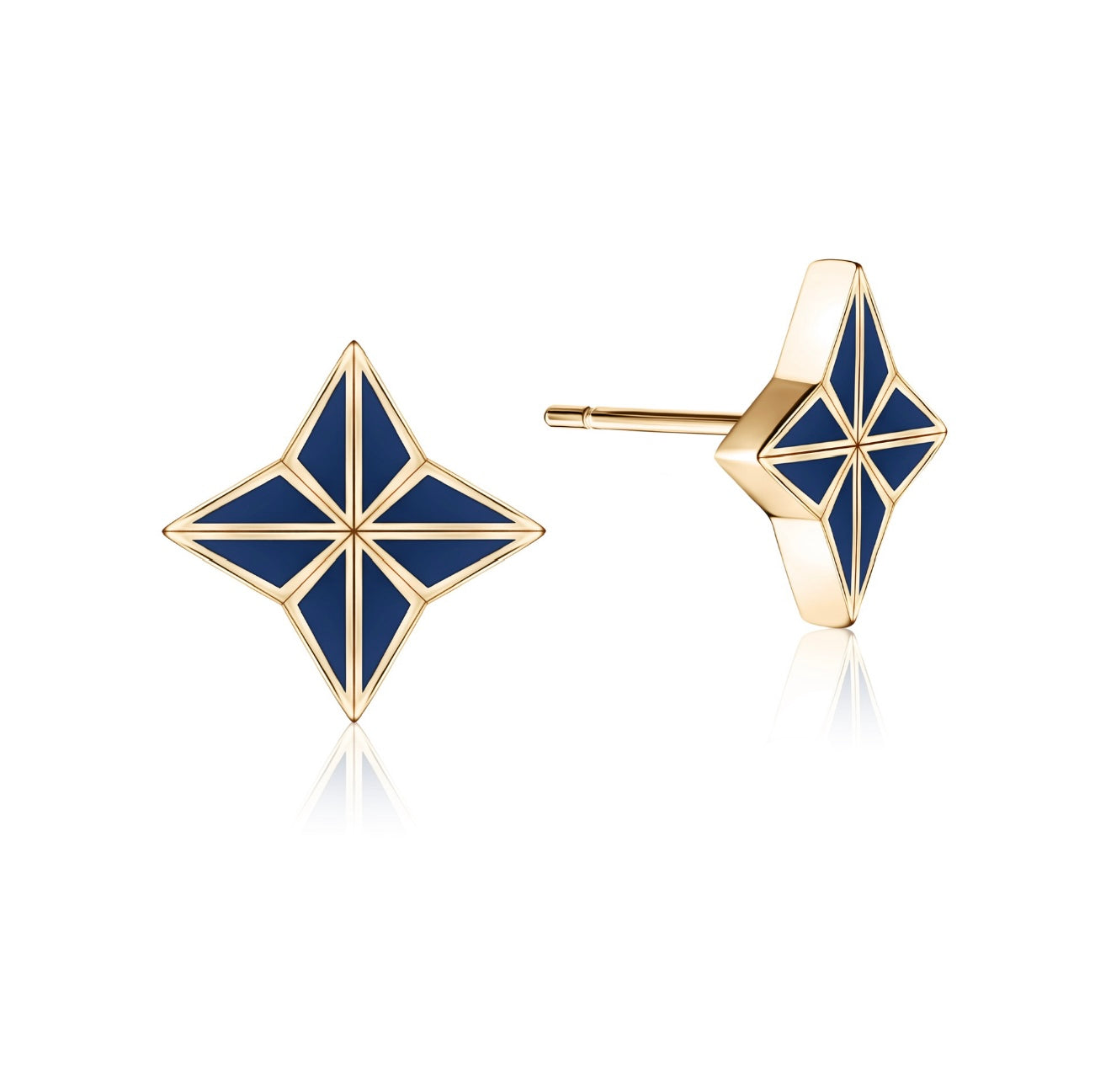Benedicta Enamel Stud Earrings - Benedicta